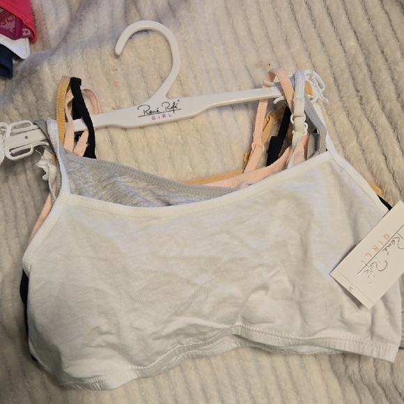 Rene Rofe Other - Rene Rofe Girls  Intimates White and Gray Bralette Set Size Xl. 14